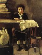 Antonio Mancini The Poor Schoolboy Spain oil painting artist